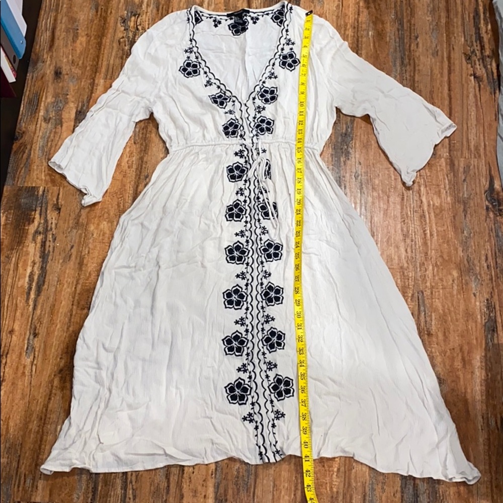 Embroidered boho midi dress